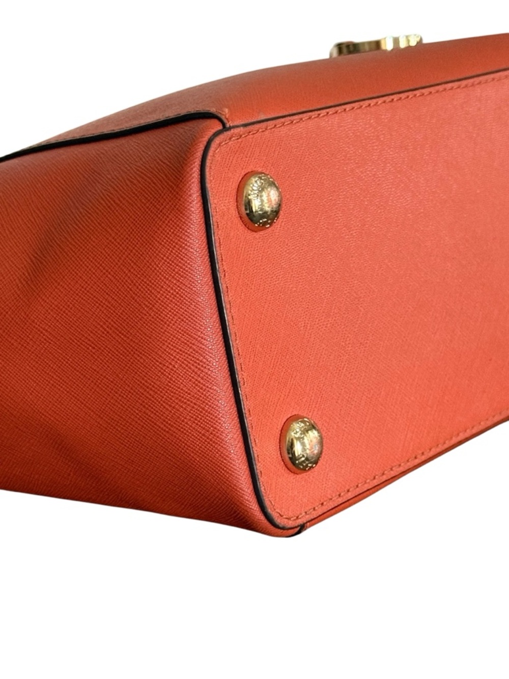 Authentic Michael Kors Burnt Orange Saffiano Leather Tote Bag! - Picture 7 of 16